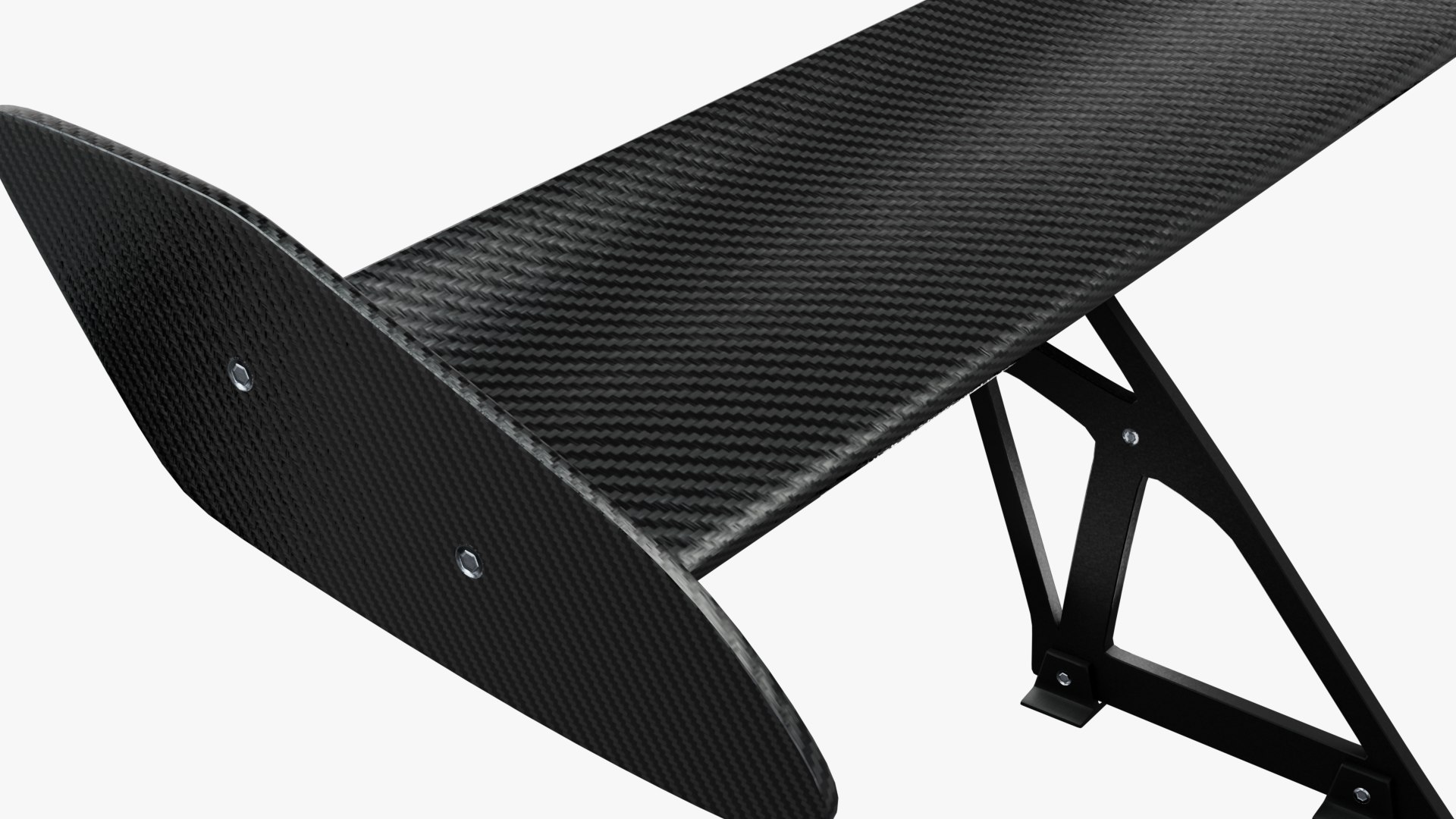 Car Spoiler With Metal And Carbon Fiber Materials 3D - TurboSquid 1926123