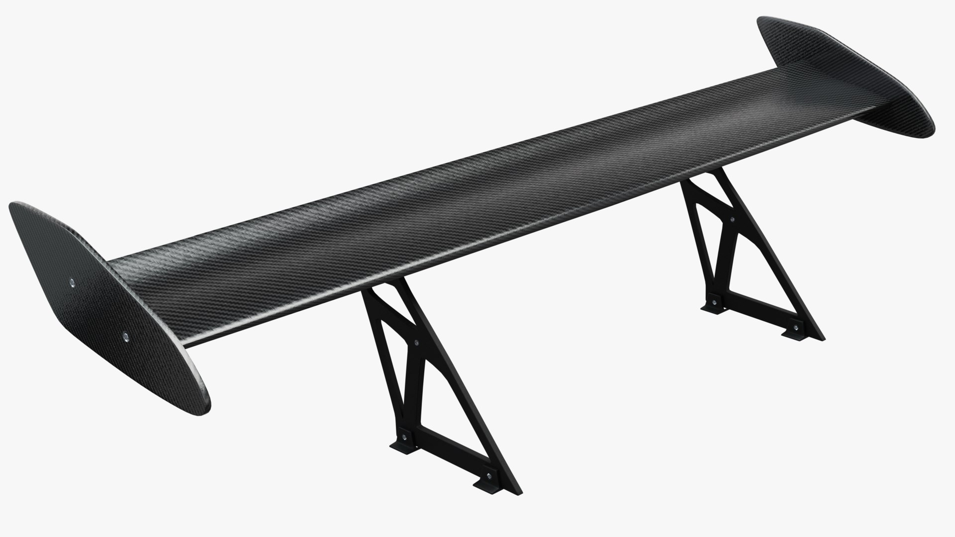 Car Spoiler With Metal And Carbon Fiber Materials 3D - TurboSquid 1926123