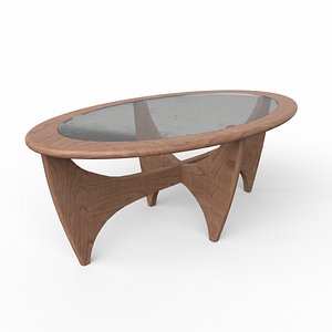 3D Carnes solid wood coffee-Table walnut finish