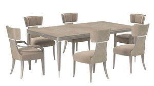 Michael Amini AICO LANTERNA rectangular dining table and chairs