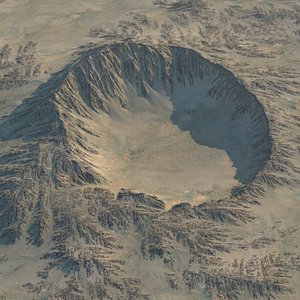 crater realistic 3d model