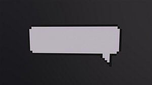 Pixel Speech Bubbles 3D model
