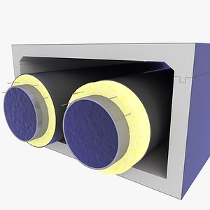 3D tunnel pipe heating model