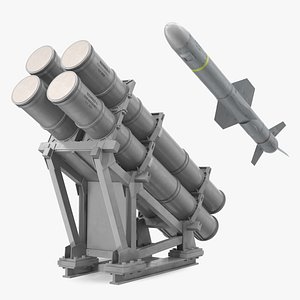 3D mk 141 missile launching