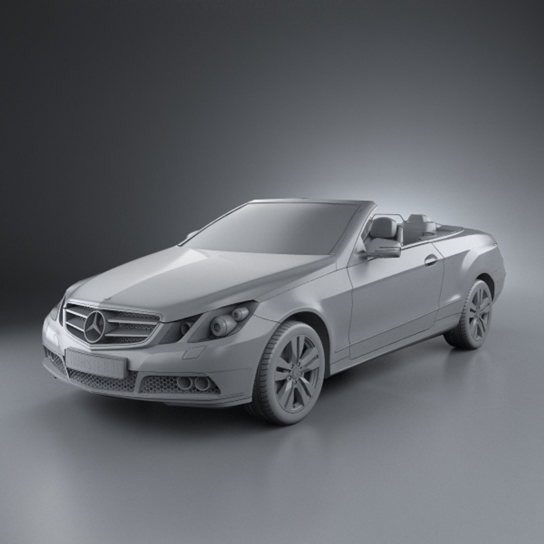 3d obj mercedes-benz e class cabrio