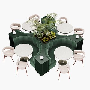 Circle furniture 3 for 3d max 2020 3D model