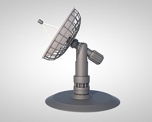 radio telescope satellite 3D model