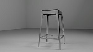 StoolSQ10 Modern Polished Kitchen Stool model