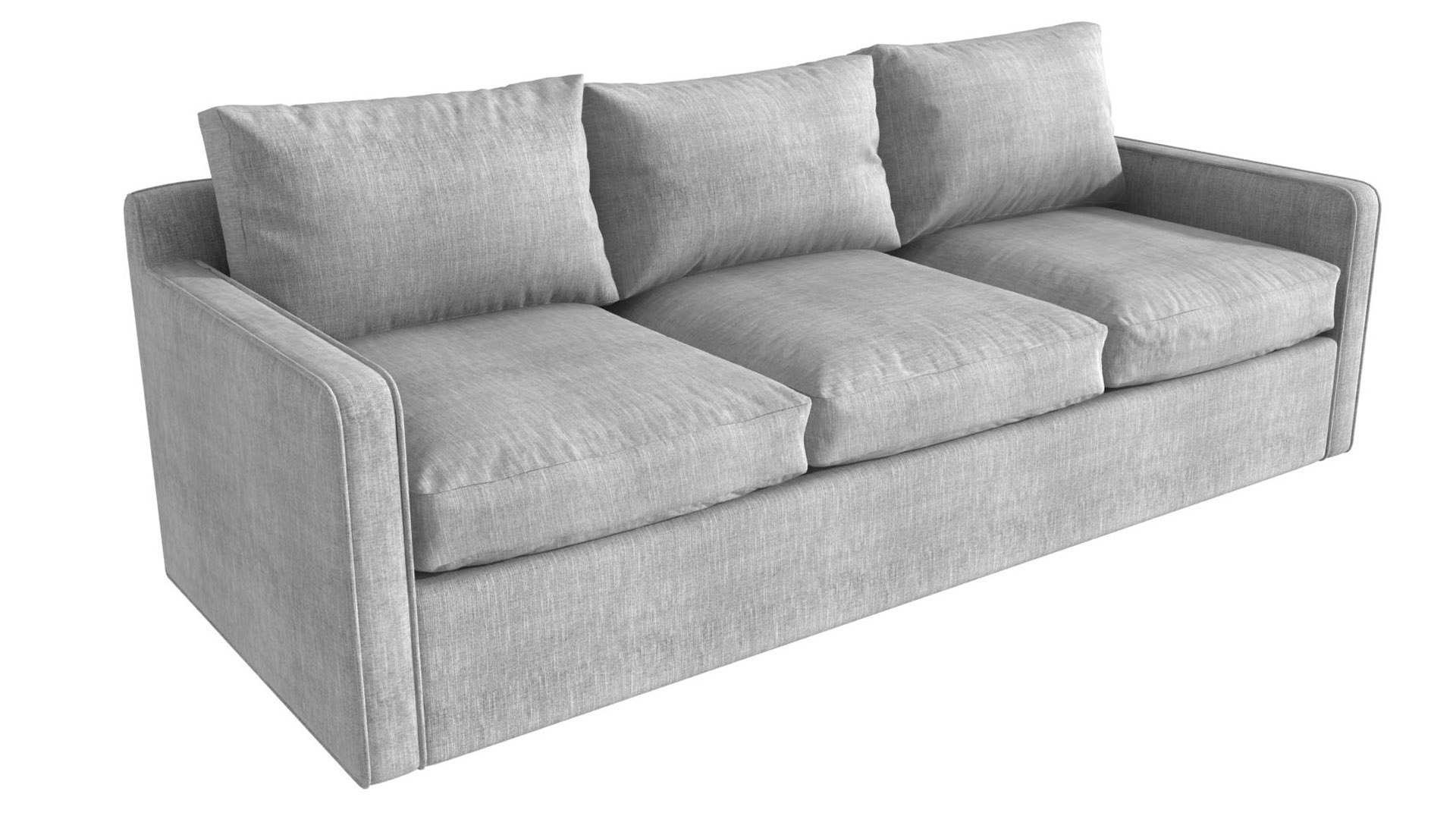 A Rudin Three Seat Grey Sofa 2749 Model - TurboSquid 1902962