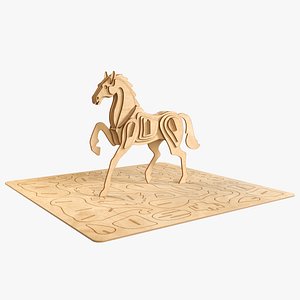 horse laser cut 3D