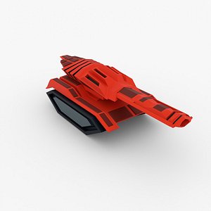 Low Poly Sci-fi tank