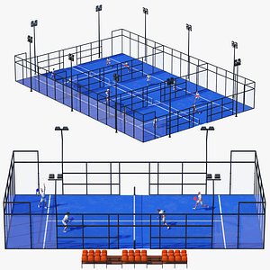 3D Paddle tennis with players