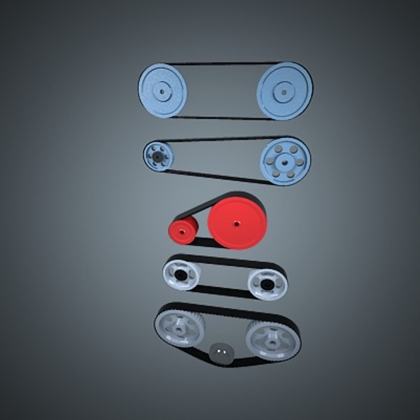 3d model pulley belt