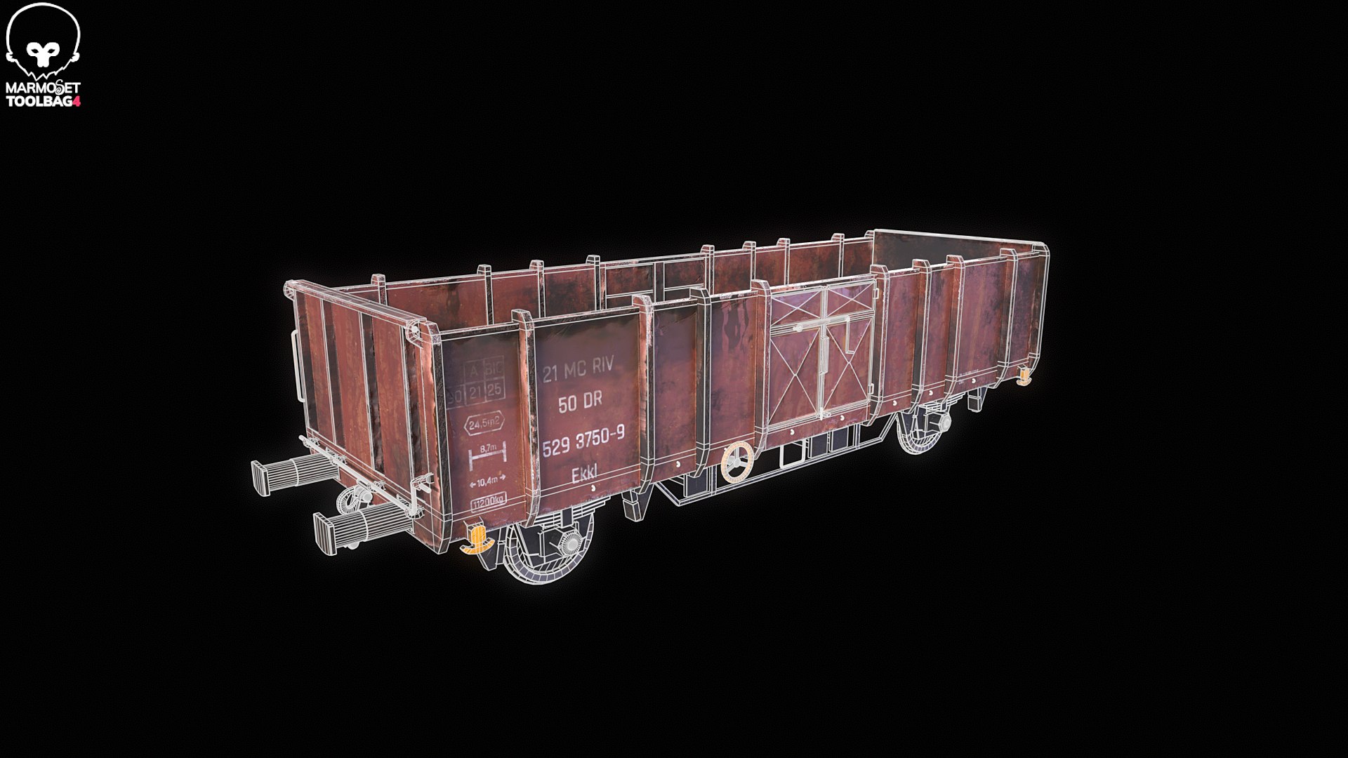 Used Electric Locomotive And Railcars 3D - TurboSquid 2244358