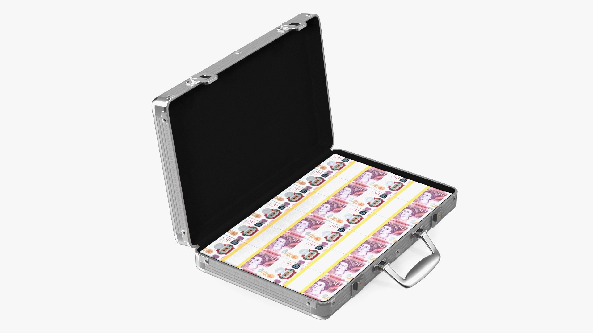 Suitcase Full of Pounds 3D model preview