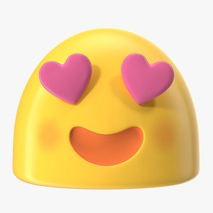 Heart Eyes Android Emoji 3D