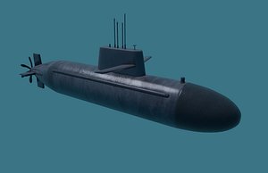 3D model submarine boat watercraft