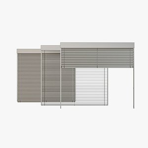 venetian blinds rails x 3D