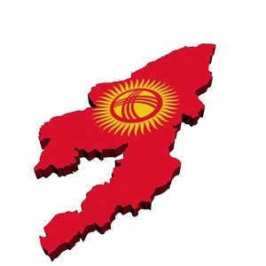3d model of kyrgyzstan
