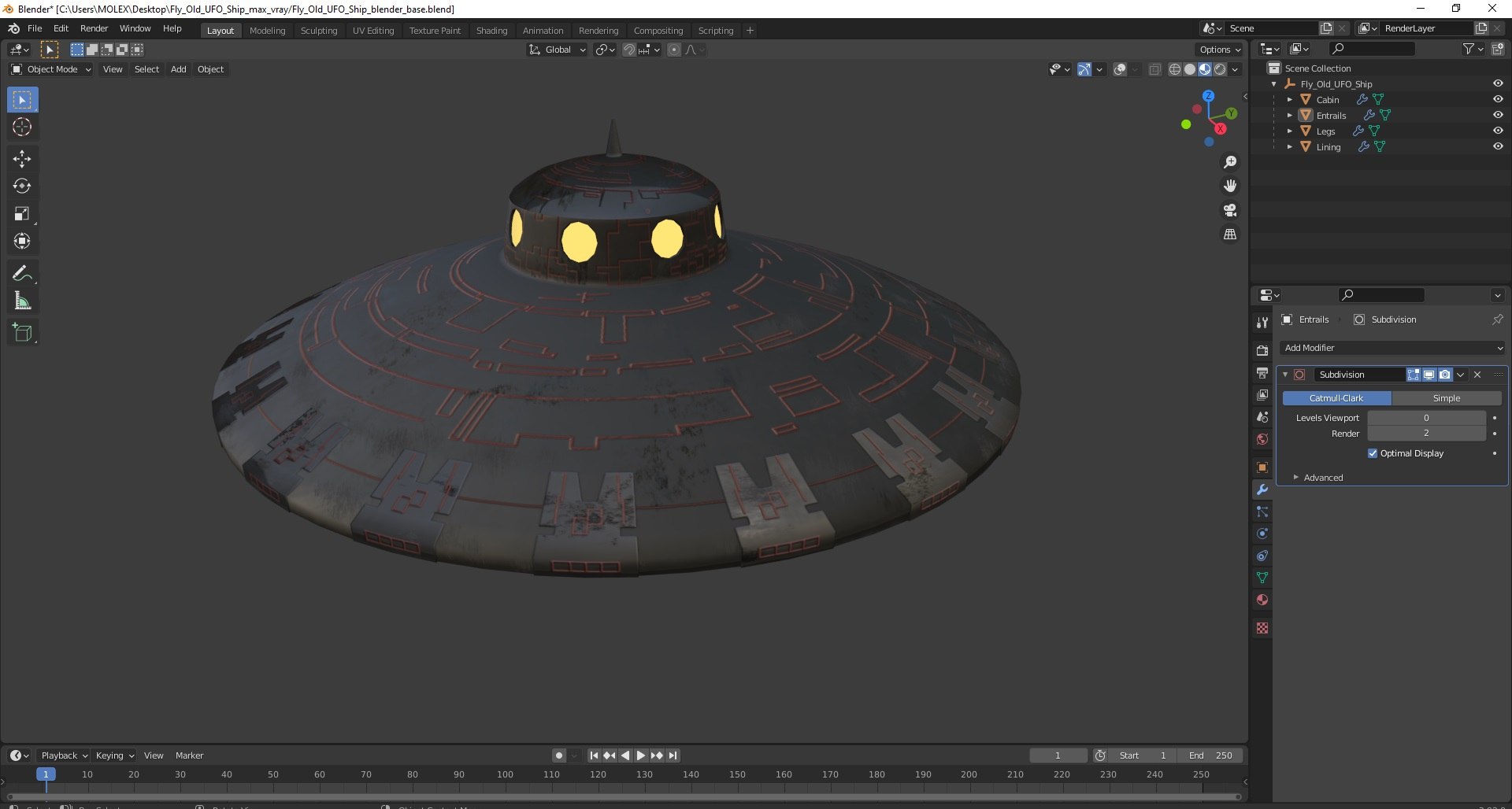 Fly Old UFO Ship model https://p.turbosquid.com/ts-thumb/lG/xnkUR6/ew/flyoldufoshipmb3dmodel032/jpg/1686834885/1920x1080/fit_q87/ee2411529a140bb246dd085bc4ab58ba50affb85/flyoldufoshipmb3dmodel032.jpg