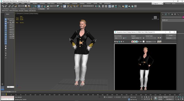modelo 3d Tilda Swinton 2 3D Rigged model ready for animation ...