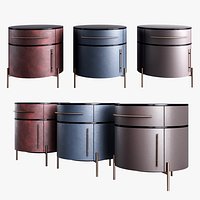 Leather Bedside Table Baxter Plisse