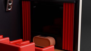 3D Isometric Modern Home Cinema Interior 3D model