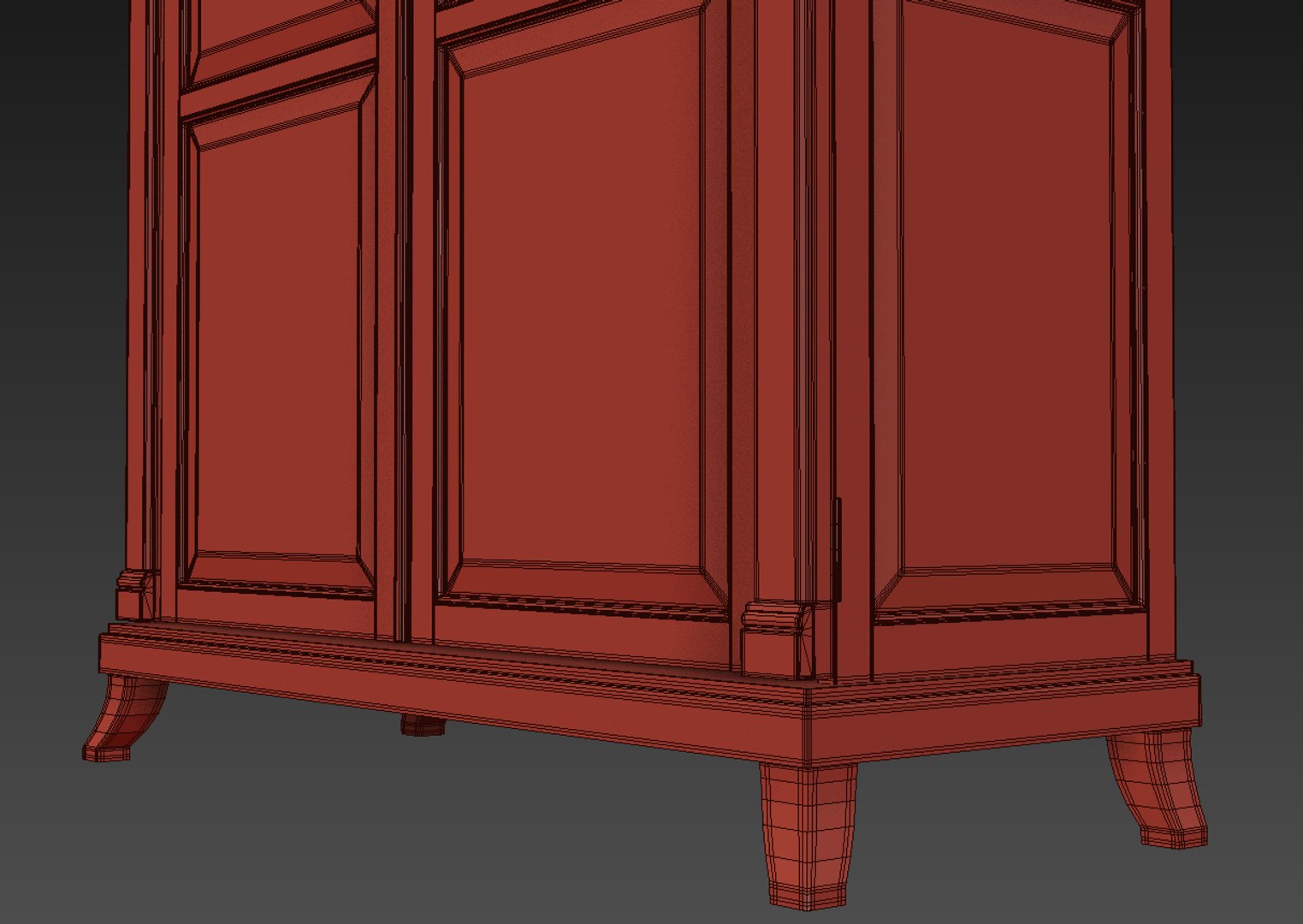 3D bookcase quinn hickory white model TurboSquid 1645062