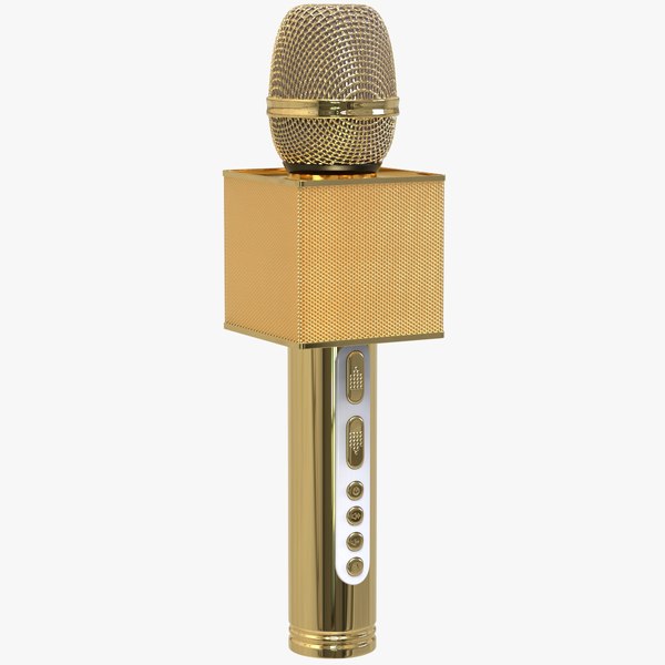 3D Gold Microphone model
