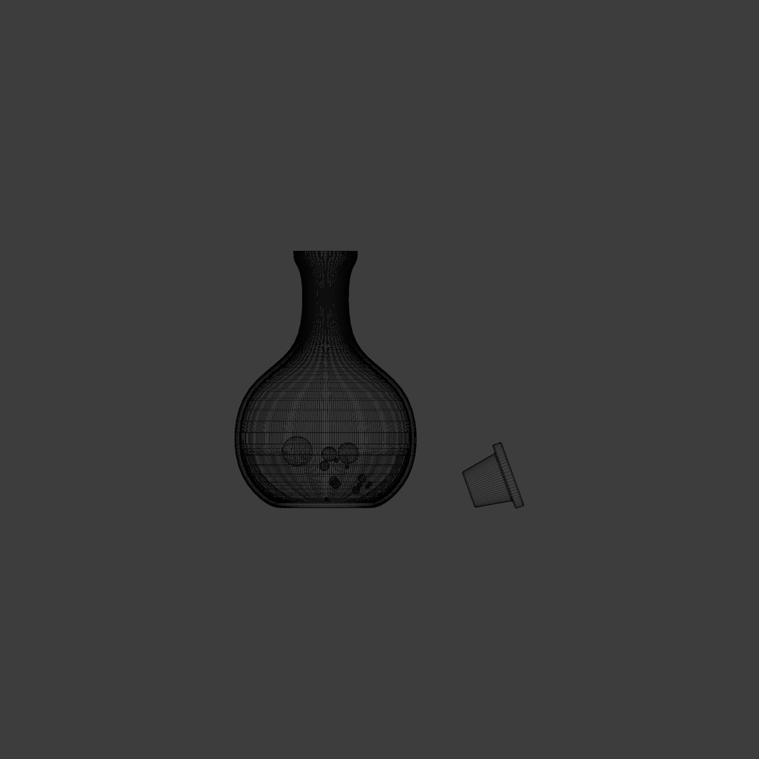 3D model Glass Alchemy Potion Flask with Green Liquid Bubbles and Cork Stopper https://p.turbosquid.com/ts-thumb/lH/4s6kYb/Rw/flask_wireframe/png/1793446334/1920x1080/fit_q87/95b2c0c76aae9784ffcd4691407a8238daad591d/flask_wireframe.jpg