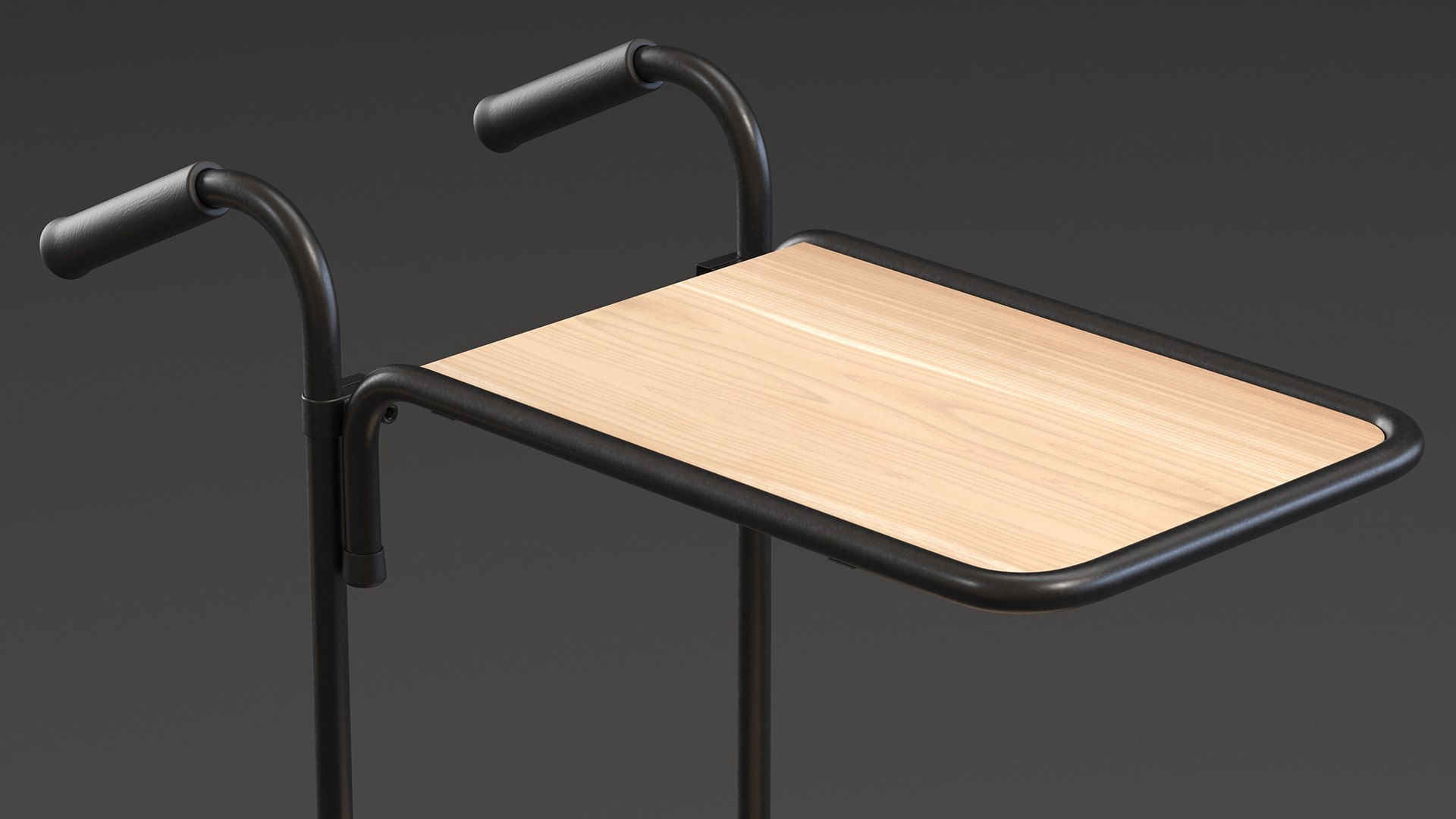 Mini Trolley With Two Shelves Black 3D Model - TurboSquid 1971280