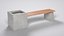 Modern Concrete and Wood Park Bench Pack - 4 Game-Ready Benches