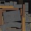 Modern Concrete and Wood Park Bench Pack - 4 Game-Ready Benches