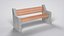 Modern Concrete and Wood Park Bench Pack - 4 Game-Ready Benches
