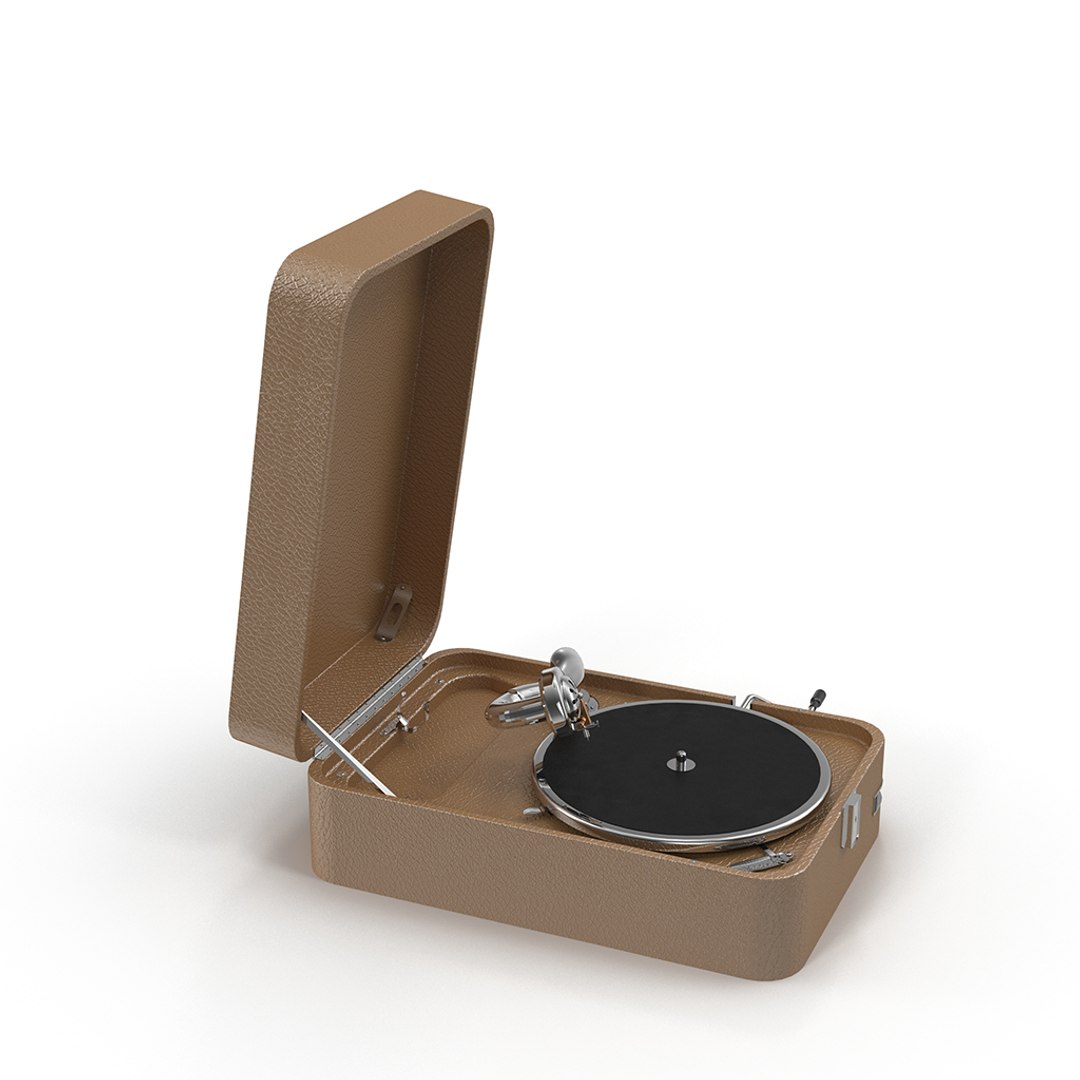 3d portable gramophone model