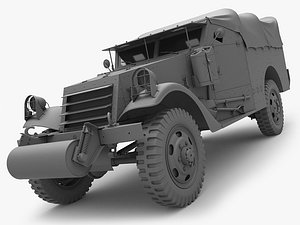 3d model m3a1 scout car
