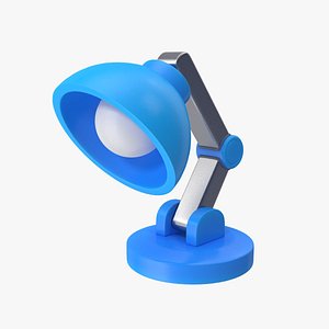 Blue Desk Lamp 3D model
