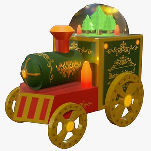 Christmas car with glass ball 3D model