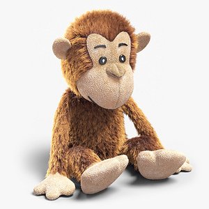 3D plush monkey