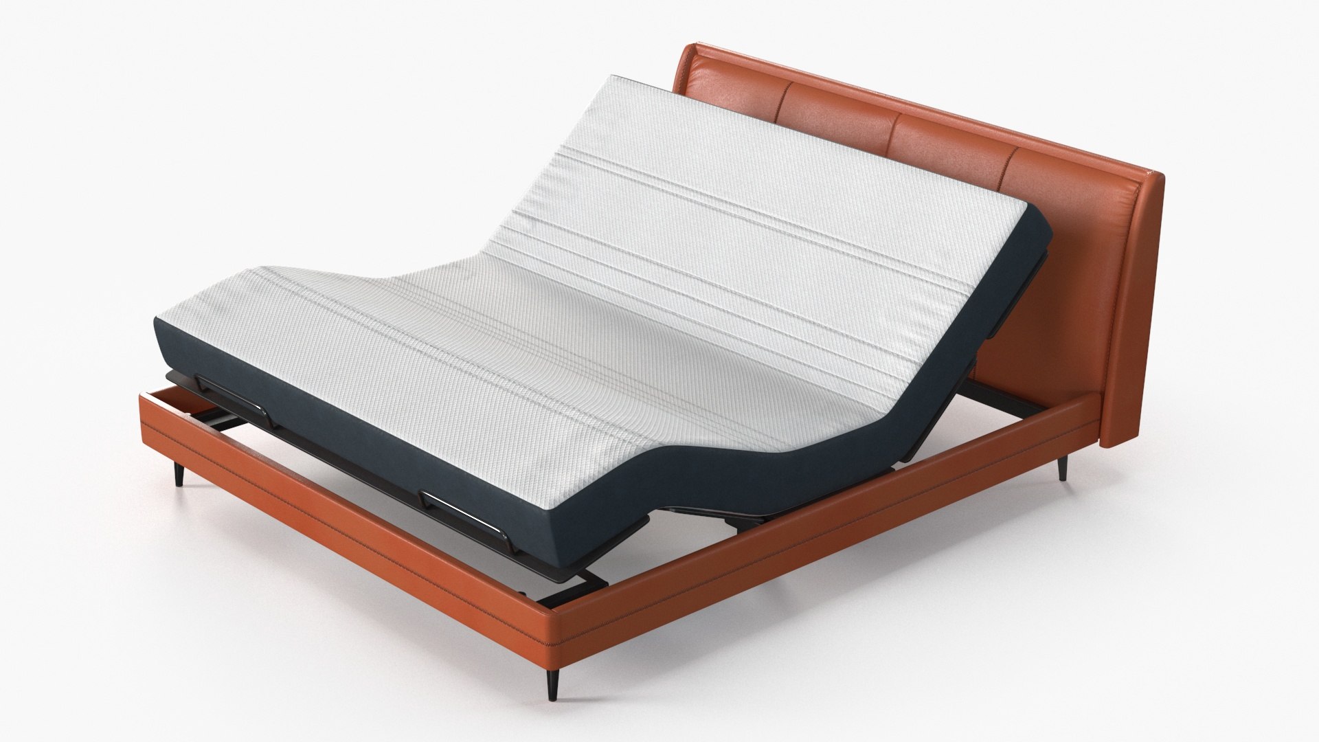 Smart Bed Pro Xiaomi Orange Curved Mattress 3D model preview