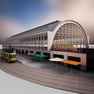 3D railway station alexanderplatz s-bahnhof