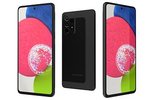 Samsung Galaxy A52s Gray Low Poly 3D