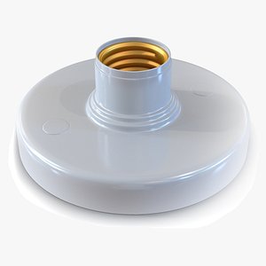 3D Round Screw Light Bulb Socket model