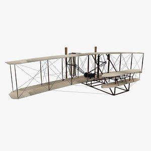 wright flyer 1903 brothers 3d model