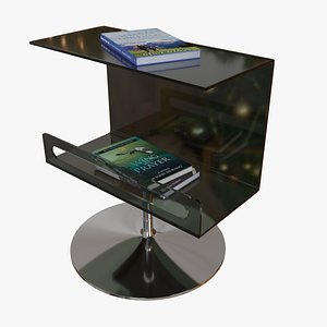 Coffee Table with Books 3D model