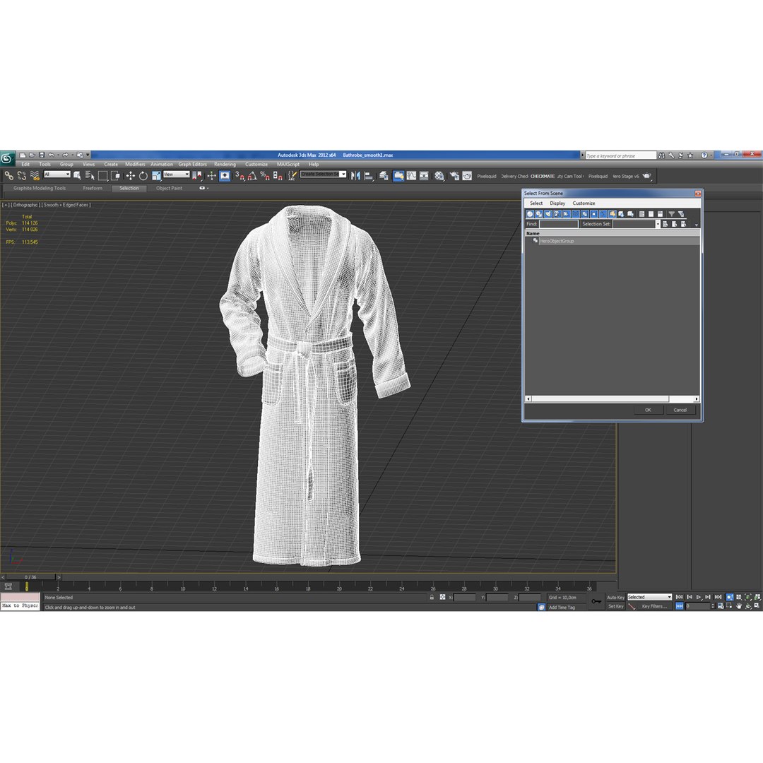 bathrobe modeled 3d model