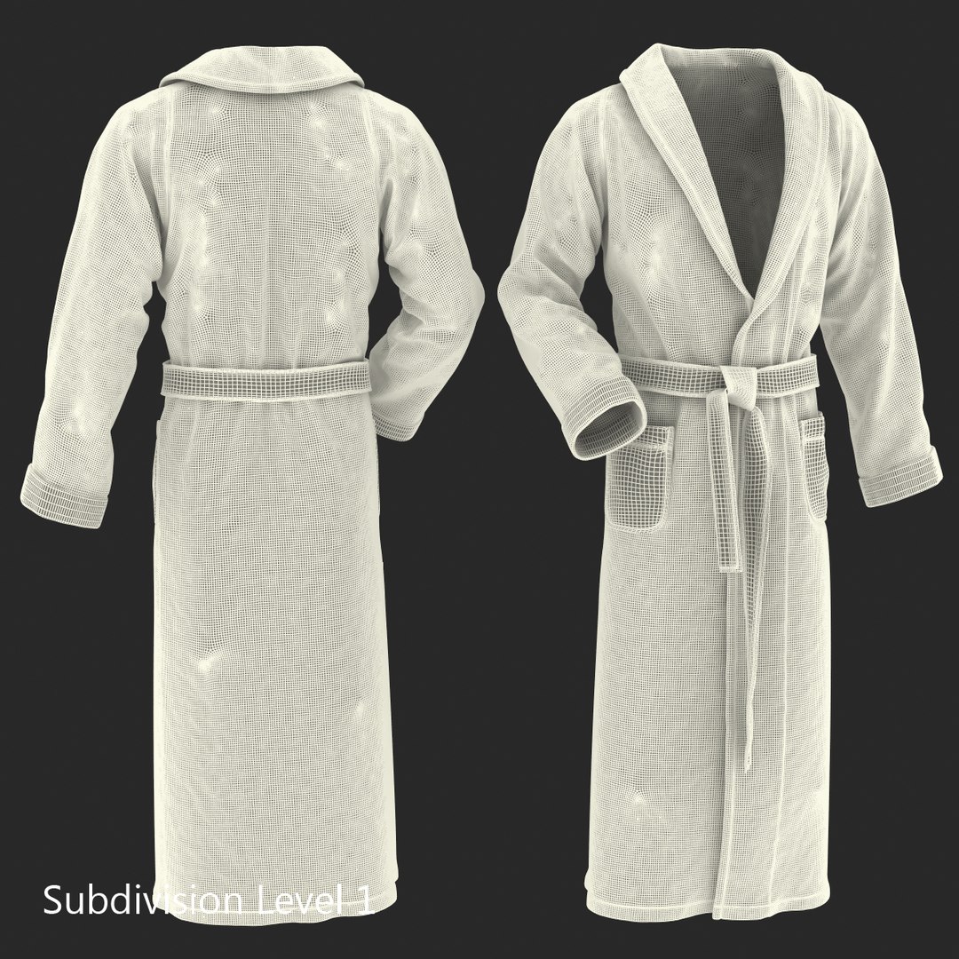 bathrobe modeled 3d model