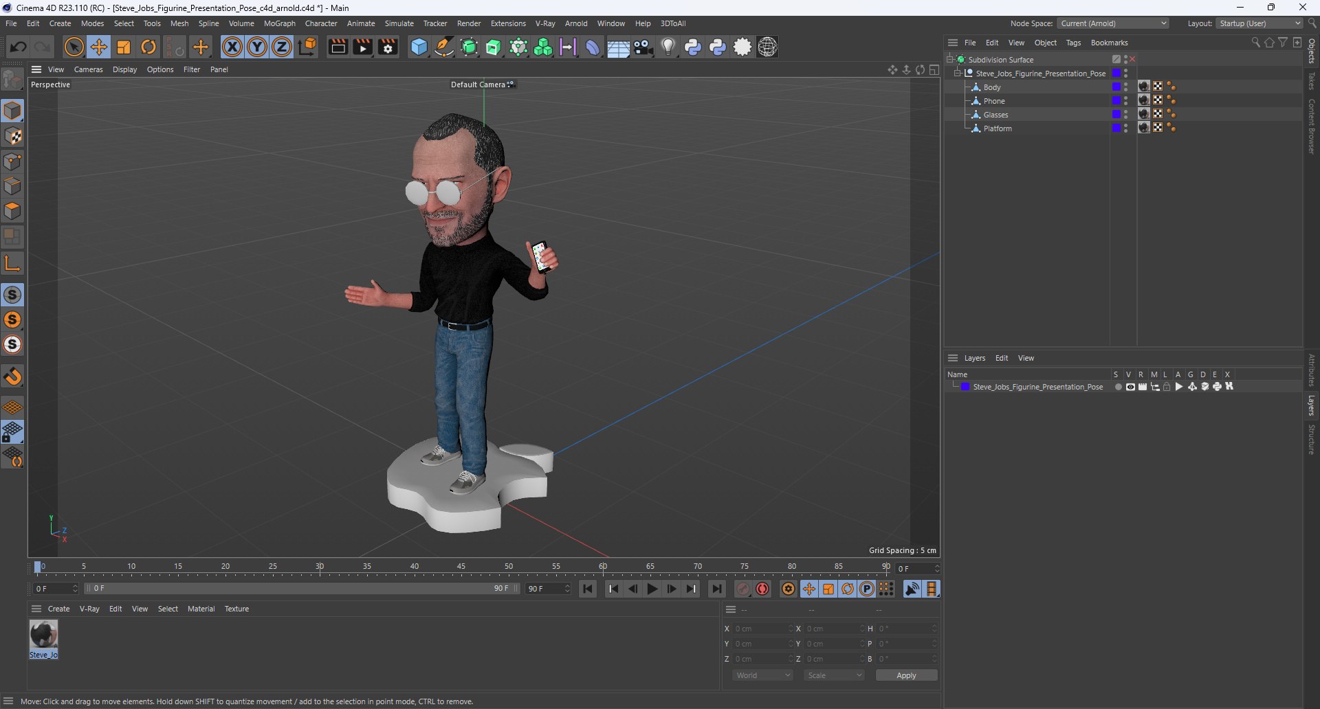 3D Steve Jobs Figurine Presentation Pose For 3D Print Model ...