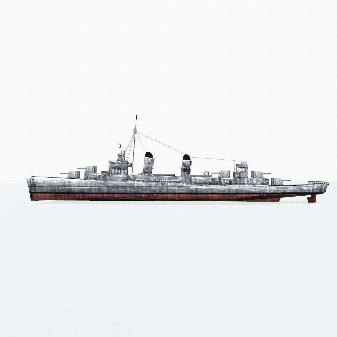 3d Model Fletcher Class Destroyers