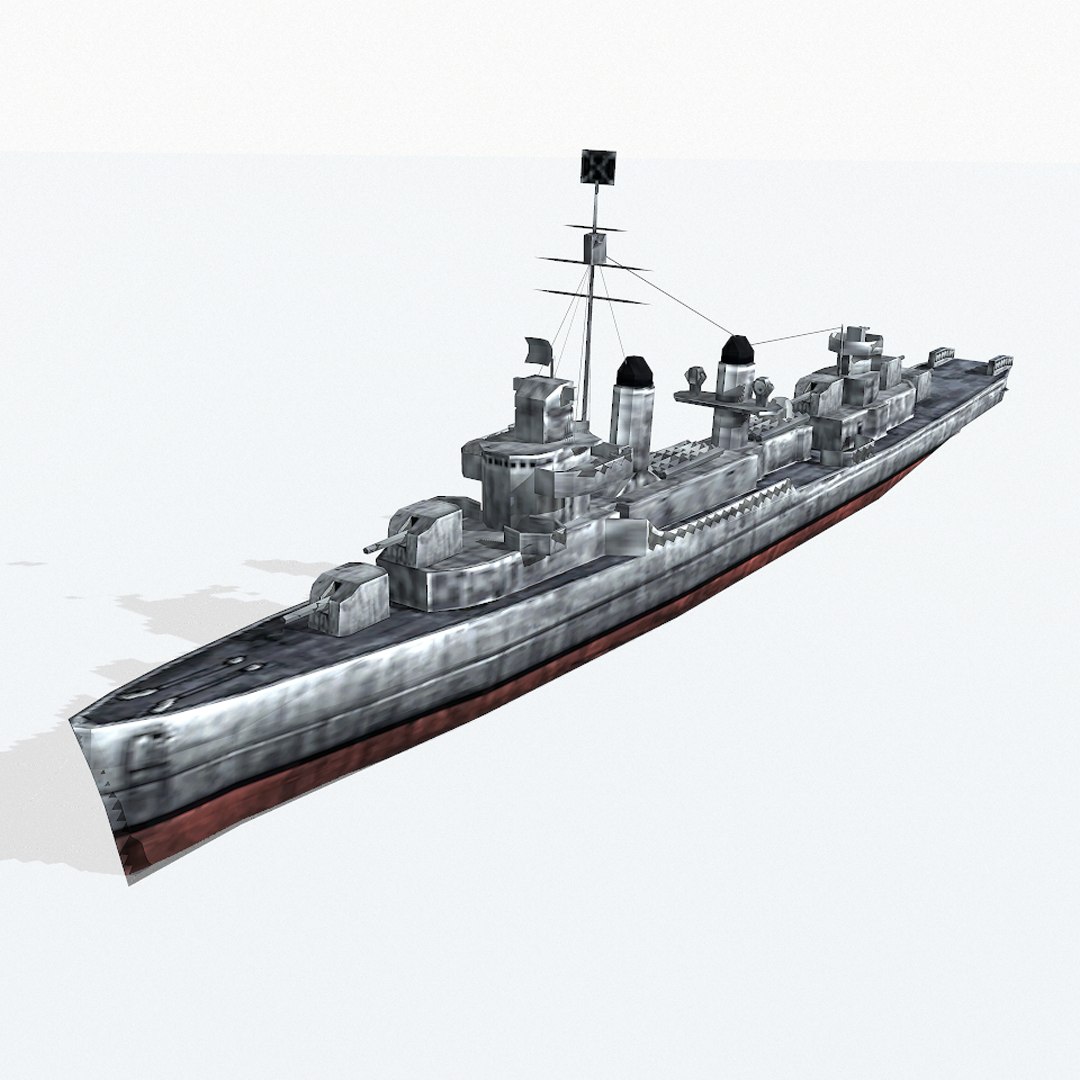 3d Model Fletcher Class Destroyers